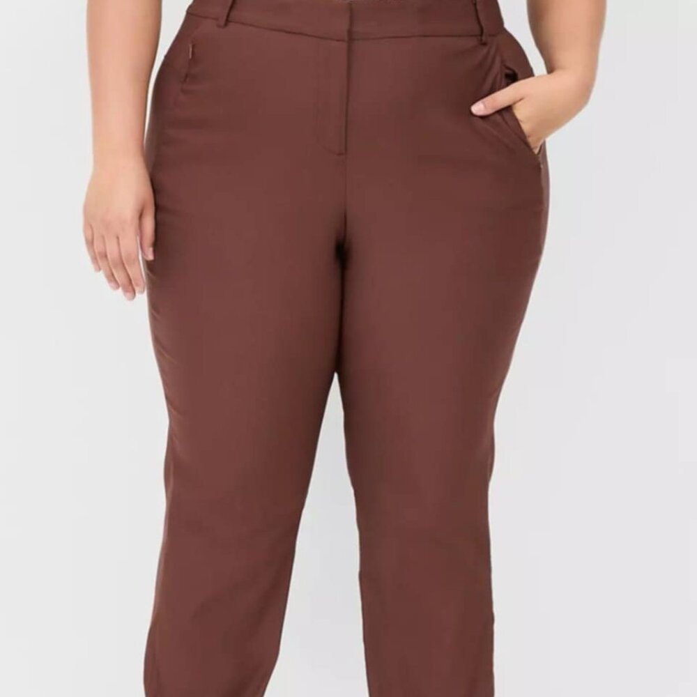 Lane Bryant Four Season Straight Pants Women’s Size 22L – Dark Brown Stretch